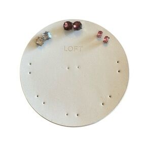 LOFT Pink and Gold Crystal Earrings Set